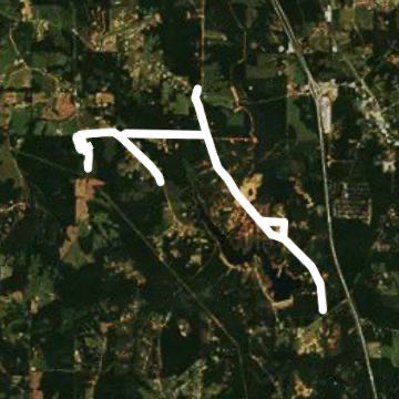 Frog to Lester rd. walking route map in Locust Grove