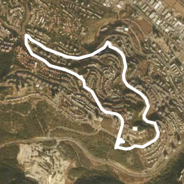 Home-Keshet-Technion-Home walking route map in Nesher