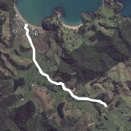 Webb Farm walking route map in Helena Bay