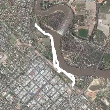 River walk walking route map in Buronga