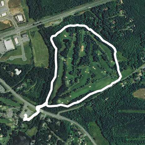 Monroe Country Club walking route map in Wingate
