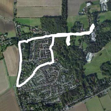 West Drive - Holme walking route map in Langworth