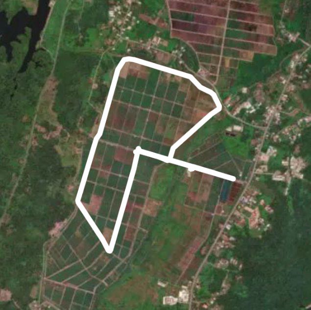 Padi Field game walking route map in Batu Ampar