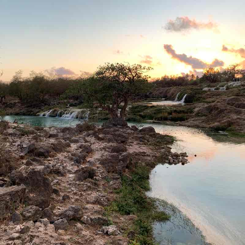 Darbat water falls walking route map in Kabsuna, كبصونا