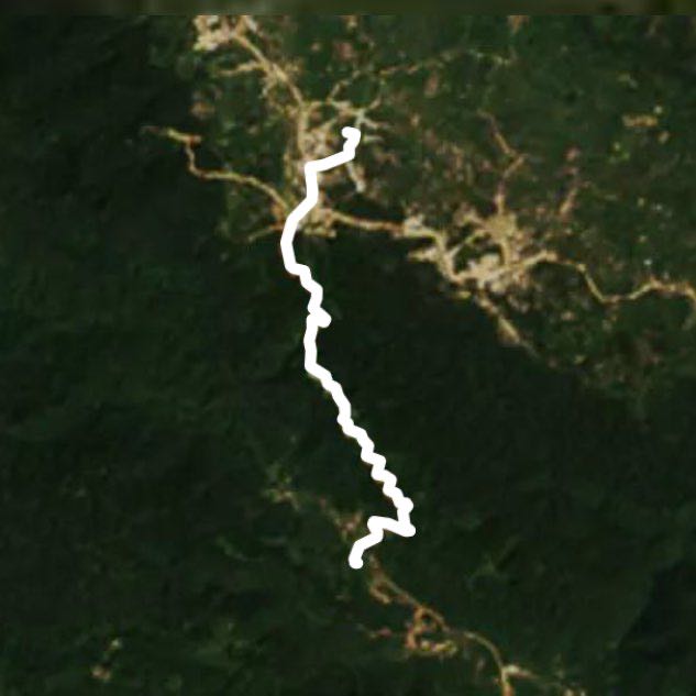 Run up the Nakai Mountain walking route map in Ban Lao