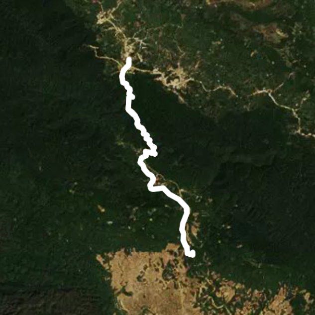Run up the hill walking route map in Ban Lao
