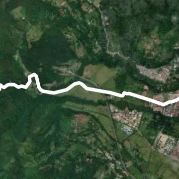 Vereda del Carmen walking route map in Villavicencio