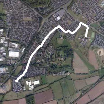 School Run walking route map in Little Oakley