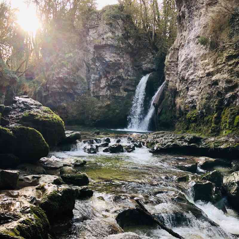 Tine de conflens (the Sarraz) walking route map in La Sarraz