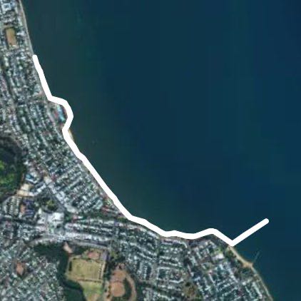 Tenth Avenue to Shorncliffe Pier walking route map in Brighton