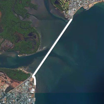 Decker Park over Hornibrook Bridge walking route map in Brighton