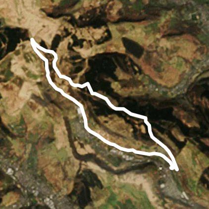 Dai hill walking route map in Blaenllechau