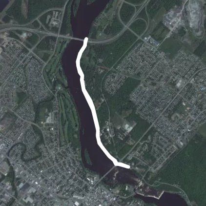 Promenade Rivia walking route map in Saint-Cyrille-de-Wendover