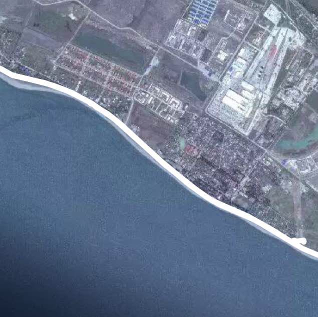 Running along the promenade of the Olympic Park walking route map in Nizhneimeretinskaya Bukhta