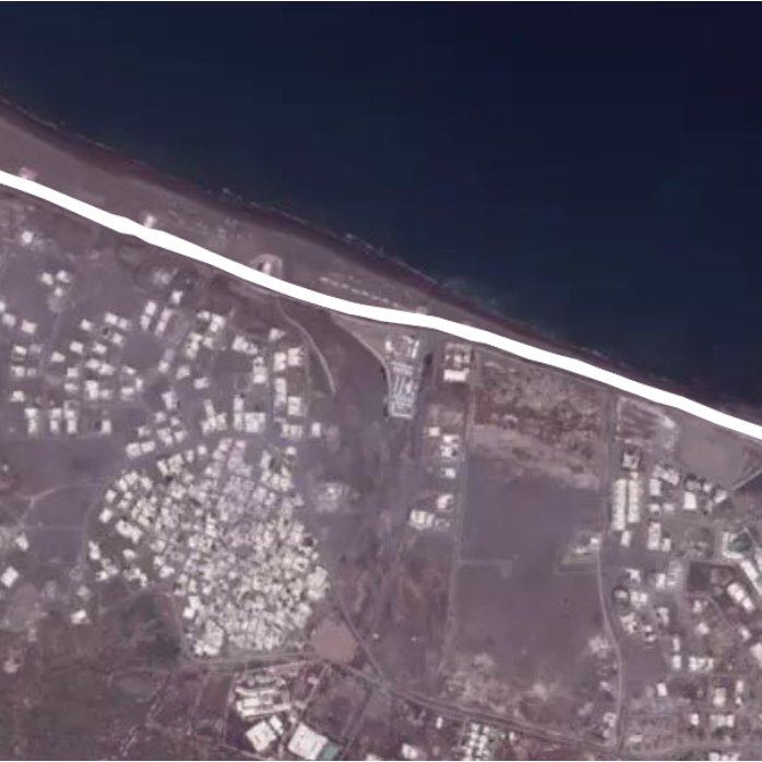 Seeb Beach North walking route map in السيب،