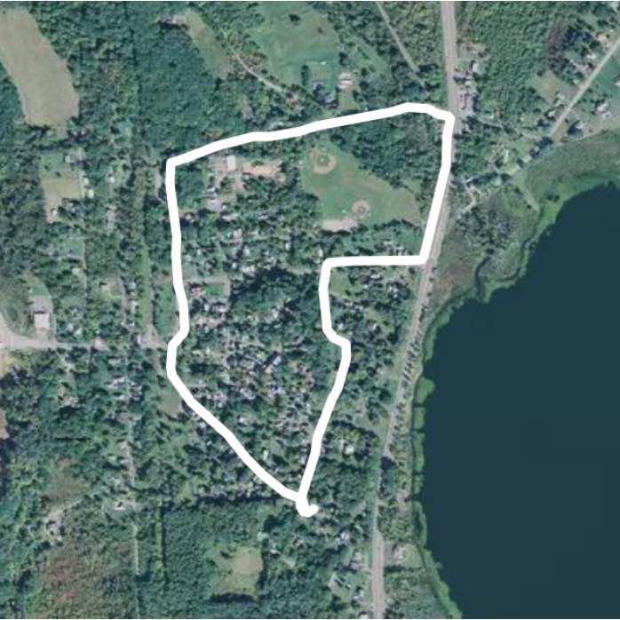 Round Lake Loop walking route map in Mechanicville