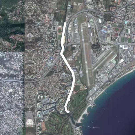 Mandelieu - banks of Siagne walking route map in Cannes