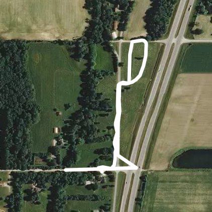 Cemetery Loop walking route map in Shelburn