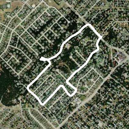 The Wood Walk walking route map in Burleson