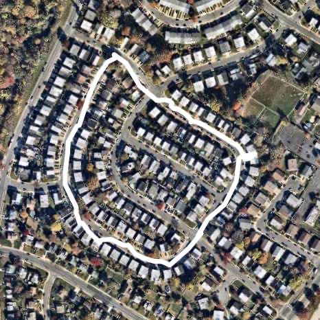 Kirby-Violet-Templeton-Ronnald walking route map in Bensalem