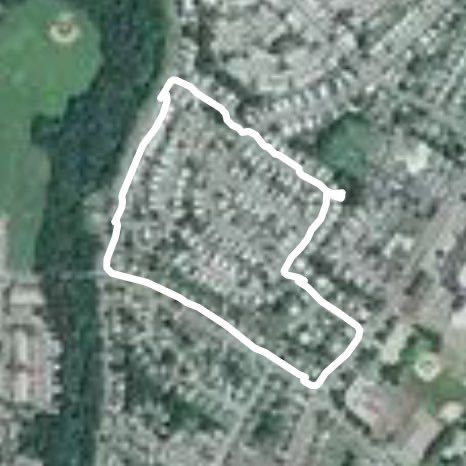 Kirby-Patrician-Knights-Chalfont-Waldemire-Ronnald walking route map in Bensalem