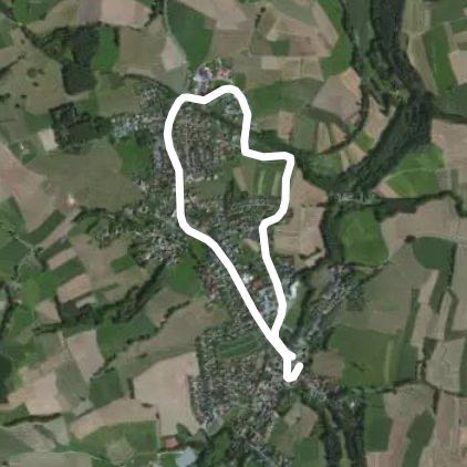 Bumblebee round walking route map in Hummeltal