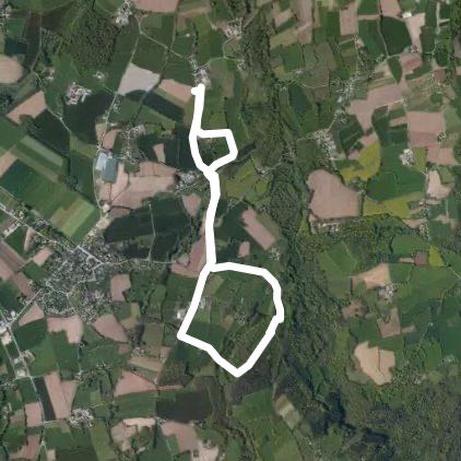 Valley walking route map in Plestin-les-Grèves