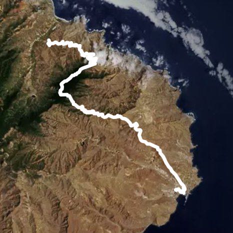 Llano Campo / Moralito / Enchereda / San Sebastián / Bus walking route map in Hermigua