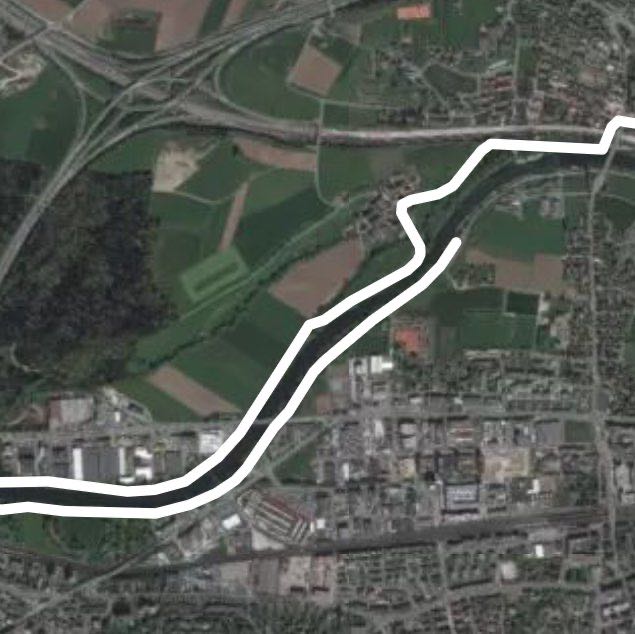 Limmat near Unterengstringen 5km run walking route map in Oberengstringen
