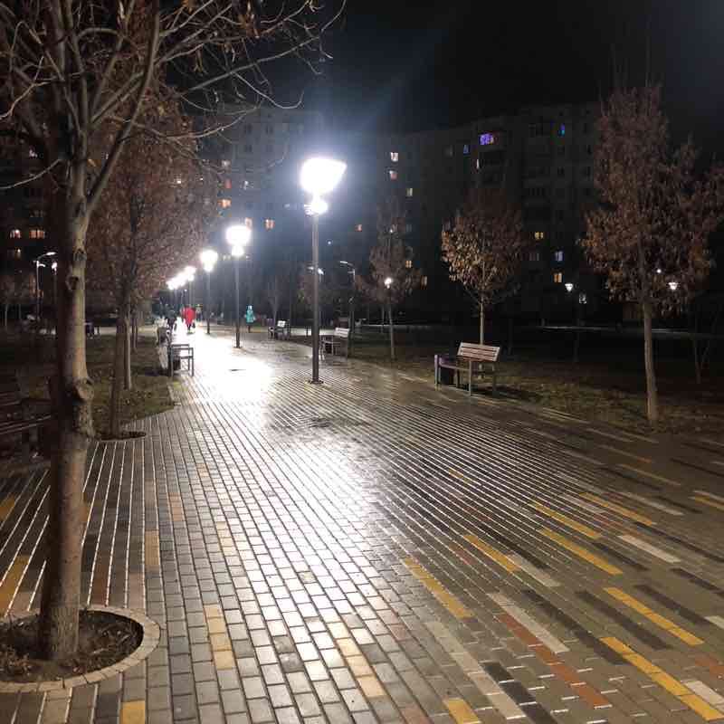 White Church Square in Tarashchanskaya. walking route map in Bila Tserkva