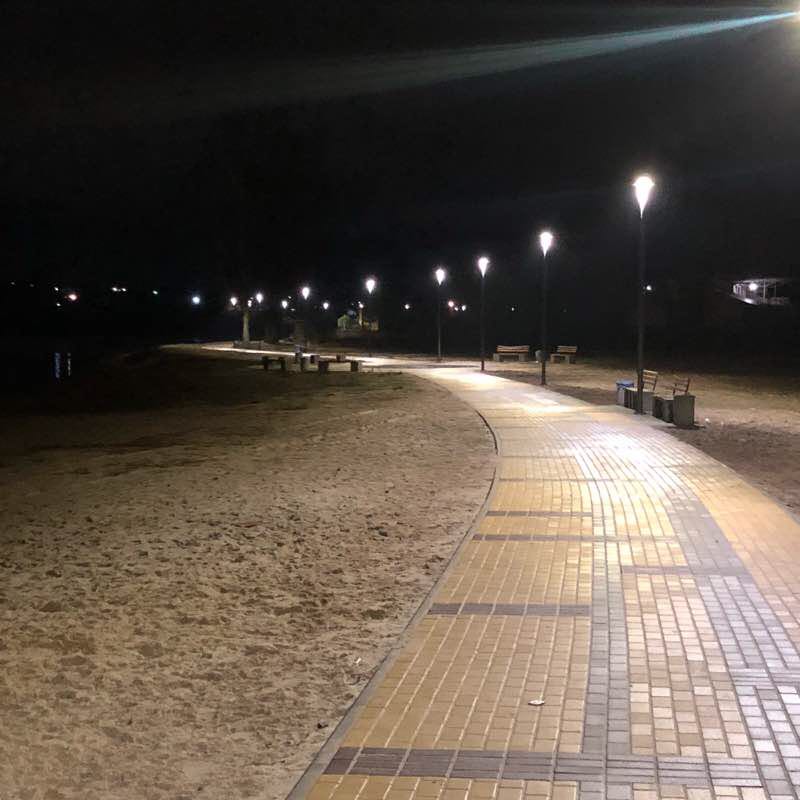 Embankment White Church. walking route map in Bila Tserkva