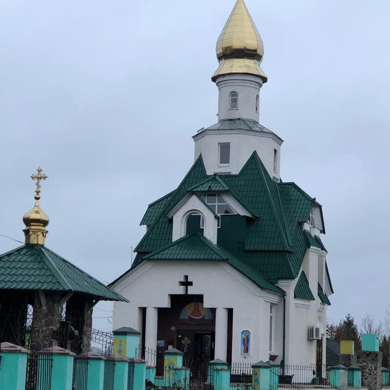 Temples of White Church 1 walking route map in Bila Tserkva