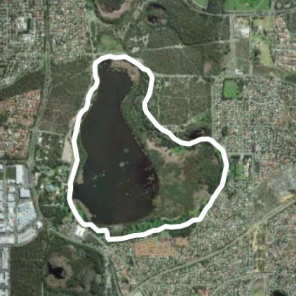 Bibra Lake walking route map in Bibra Lake