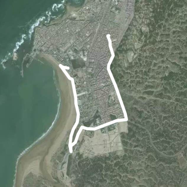 Green belt / mogador2 ledge walking route map in Essaouira