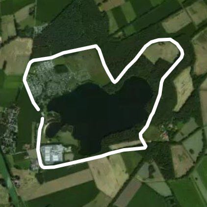 Round the Kronensee walking route map in Ostercappeln