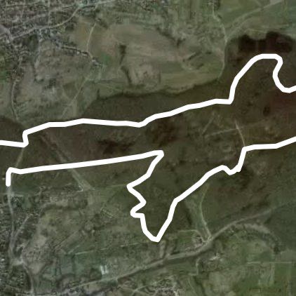 Forest walking route map in Kirchheim unter Teck