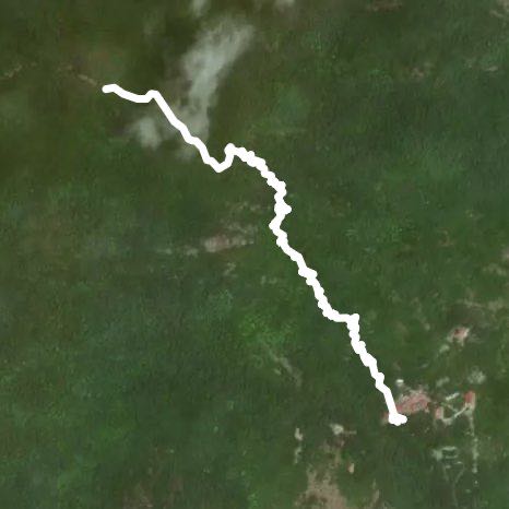 Ba Den Mountain - Temple Street walking route map in Thành phố Tây Ninh