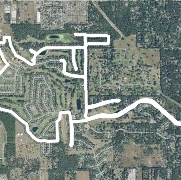 Rock Spring’s Ridge walking route map in Apopka