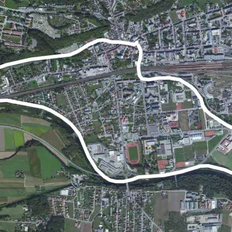 Amstetten 6.5 km + equilibrium course walking route map in Amstetten