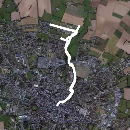 The edges of the Aure walking route map in Saint-Vigor-le-Grand