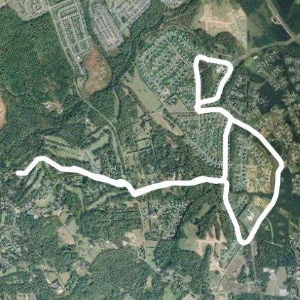 6 miles Firethorne walking route map in Waxhaw