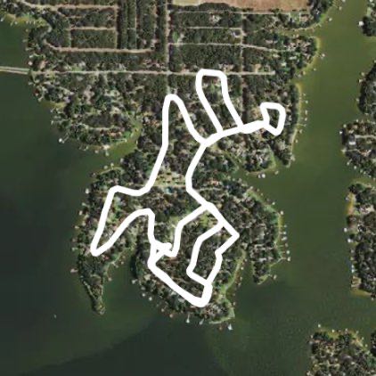 Enchanted Oaks 3 mile walk starting @ home walking route map in Mabank