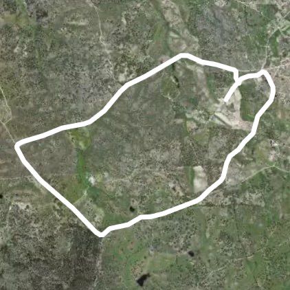 Póvoa outside walking route map in Póvoas e Meadas