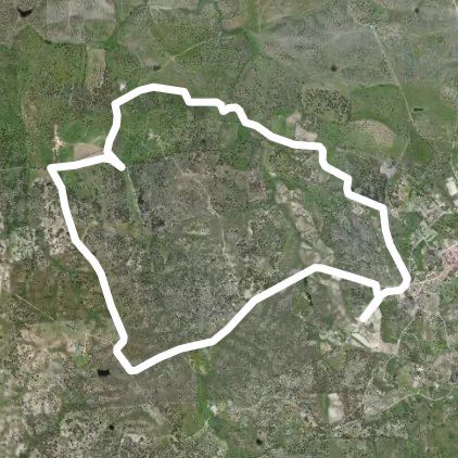 Over Povoa’s fields walking route map in Póvoas e Meadas