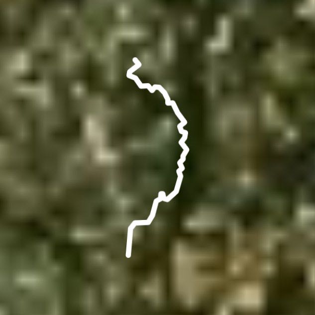 Cape fear river trail walking route map in Wade