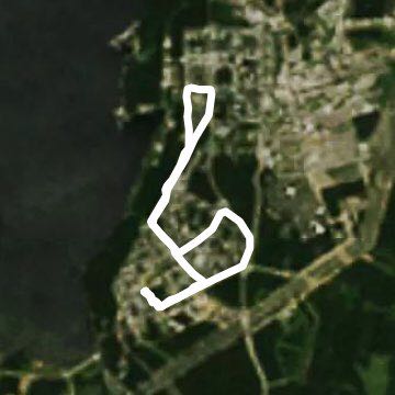 Zarechny walking route map in Zarechnyy