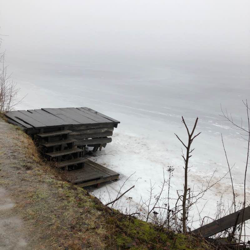 Sörberge walking route map in Timrå