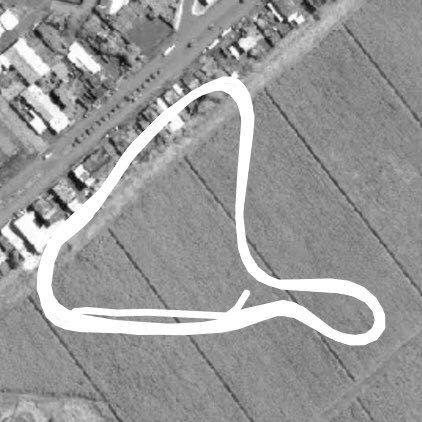 The trunk urban park walking route map in La Troncal