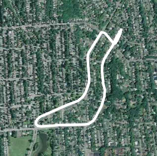 Broad-Meadowbrook walking route map in Jamesville