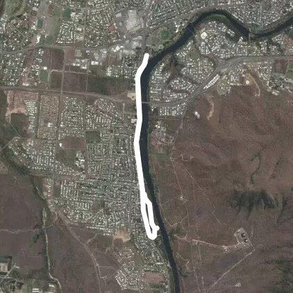 Riverway to boat ramp walking route map in Thuringowa Central